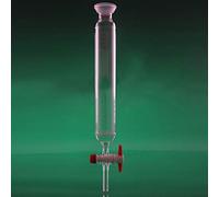 Colonne de chromatographie en verre borosilicaté, avec noyau de G3 et robinet d'arrêt en PTFE - joint sphérique 35/20(20mmx200mm)