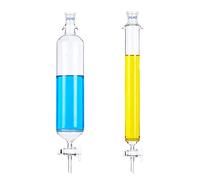 Colonne de chromatographie en verre borosilicaté, avec noyau de G3 et robinet d'arrêt en PTFE, longueur 200-500mm, Joint 24/40, 1 pièce(20mmx200mm)