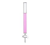 Colonne de chromatographie en verre borosilicaté, diamètre extérieur de 15 à 80mm, longueur de 200 à 500mm, avec noyau de G3 et robinet d'arrêt en PTFE(15mmx200mm)