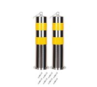 Colonne de circulation en acier inoxydable avec bandes réfléchissantes - Poteau d'avertissement durable et facile à installer.(114x500/1.5 5pcs)