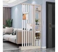 Colonne de cloison autoportante, cloison de séparation avec étagères pour la confidentialité, cloison du sol au plafond, paravent de confidentialité pour maison, hôtel ou bureau(E,100cm/39.4in)