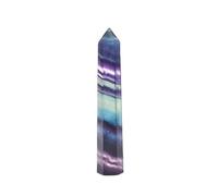 Colonne de Cristal de Quartz Fluorite Naturel Baguette Hexagonale Pierre de Cristal GuéRison pour La MéDitation, DéCor Spirituel des Chakras Reiki(5cm)