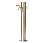 Colonne de distributeur d'eau en acier inoxydable, robinet d'eau de jardin vertical, source d'hydratation extérieure autoportante pour l'irrigation, bouche d'incendie de cour(B,Height: 86cm/33.9in)