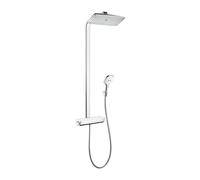 Colonne de douche 360 1jet, Bras de douche 380mm blanc/chromé