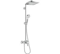 Colonne de douche avec mitigeur manuel HP/Combi Flexible exposé Hansgrohe Crometta E chromé
