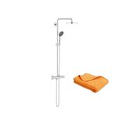 Colonne de douche avec mitigeur thermostatique Vitalio Joy System 210 Quickfix + microfibre