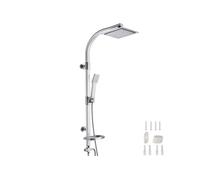 COLONNE DE DOUCHE - TECTAKE - Colonne de Douche 2 en 1 Douchette Effet Pluie 49 cm x 20 cm x 110 cm en Alliage Aluminium