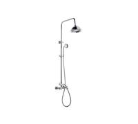 Colonne de douche avec robinet mélangeur Retro Chrome Gris