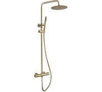 Colonne de douche avec robinetterie Thermostatique - EDOUARD ROUSSEAU - DODDY - Laiton brossé