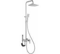 Colonne de douche Avizar Spray WC - Douche Pluie Carrée - Chromé - Anti-corrosion - Argent