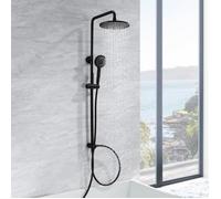 Colonne de Douche - CECIPA - Noir - Pommeau Rond 22 cm - Douchette 3 Modes - Hauteur Réglable