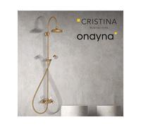 Colonne de douche chambord retro complete vieux bronze mat - CRISTINA ONDYNA CH17393