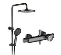 Colonne De Douche, Colonne Douche, 3 Modes De Sortie D'eau, Réglable Hauteur Entre 80-120cm, Acier Inoxydable, Baignoire Pommeau Douche 25.5 X 25.5 CM.