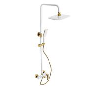 Colonne de Douche, Douche Rétro, Système de Douche Murale avec Douchette Réglable, Hauteur réglable, Construit pour durer, pour Salle de Bain Hôtel, Spa, Maisons