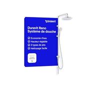 Duravit Système de douche Reno UV4322002010 MinusFlow montage en surface 810 mm chrome brillant