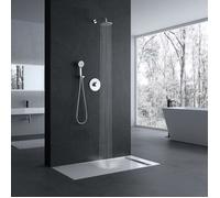 Colonne de douche encastré Sogood système de douche avec mitigeur douchette à mains pomme haute ronde 20cm