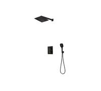 Colonne de douche encastrée carré Ruby Noir Mat