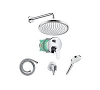 Colonne de douche encastrée Crometta S avec mitigeur mécanique Logis chromé