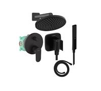 Colonne de douche encastrée mécanique Vernis Blend Douche de tête Crometta Flexible Isiflex Douchette PulsifyE noir