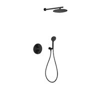 Colonne de douche encastrée ronde PAINI Ruby Noir Mat