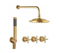 Colonne de Douche Encastrée SILLA - Vintage Ensemble de Douche en Laiton - Doré - BR2363
