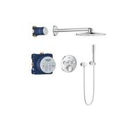 Colonne de douche encastrée thermostatique Grotherm SmartControl Douchette Euphoria Stick chromé