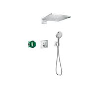Colonne de douche encastrée thermostatique HANSGROHE ShowerSelect Square chromé Chromé