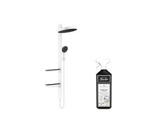 Colonne de douche encastréee Rainfinity 360 blanc mat + nettoyant Briochin
