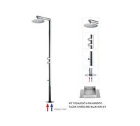 Colonne de douche extérieure à mitigeur double progressif chromé NEK - Bossini L00381030