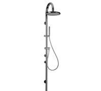 Colonne de douche Gessi Goccia avec thermostat en saillie, inverseur automatique, douche de tête, douchette à main anticalcaire, 33973279, Couleur: Blanc CN