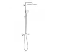 Colonne de douche - GROHE - TEMPESTA SYSTEM 250 CUBE - Mitigeur thermostatique - Chromé - Carrée