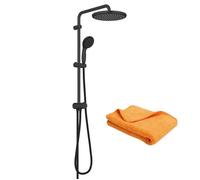 Colonne de douche Vitalio Start System 250 avec inverseur noir + microfibre
