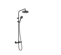 hansgrohe Vernis Blend 200 1jet Showerpipe 26089670 EcoSmart, avec thermostatique de douche, noir mat