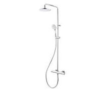 Colonne de douche Herzbach Living Spa 11.988520.1.01 Ø 200 mm, avec douchette multifonction 100 mm, chromé