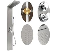 Colonne de douche hydromassage MENGDA en acier inox 304 avec 4 modes d'eau