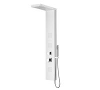 COLONNE DE DOUCHE HYDROMASSANTE ACIER BROSSÉ CASCADE CARRÉE