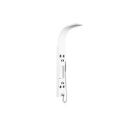 Vente-unique - Colonne de douche hydromassante avec étagére - Blanc mat - 20 x 140 cm - ROANA