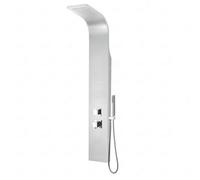 Colonne de douche hydromassante en aluminium avec fonction cascade arrondie