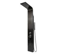 Colonne de douche hydromassante HUOLE en acier inoxydable avec douchette Noir H140cm