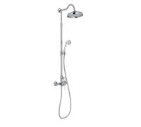 Jacob Delafon E24311-CP Colonne de douche mécanique Cléo 1889, style rétro poignées céramique, Chrome