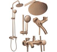 Colonne De Douche Luis Kit De Douche Cuivre brossé, 20X34,5X102CM