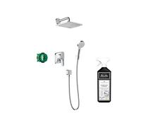 Colonne de douche mécanique encastrée Logis chromé + nettoyant Briochin