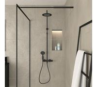 Colonne de douche Mécanique finition Noir Mat - 133x28x52 cm - MOLLY BLACK