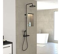 Colonne de douche Mécanique finition Noir Mat - 133x28x52 cm - MOLLY BLACK