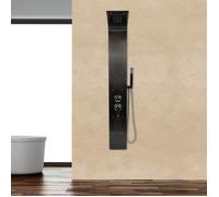 Colonne de douche murale JEOBEST - Design simple et moderne - Noir - 20*7*140 cm