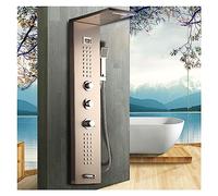 Colonne de Douche, Panneau de douche à affichage numérique de la température ， Jets du système de massage corporel ， Colonne de douche serviette Salle de bains Bain Douche Mitigeur(9019B)