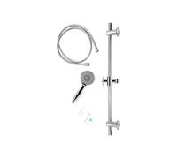 Colonne de douche avec pommeau et flexible universel - Ensemble de douche Inox Argent