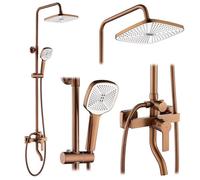 Colonne De Douche Rea Argus Kit De Douche Cuivre Brossé 32 x 10,5 x 144 cm