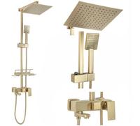 Colonne De Douche Rea Jack Kit De Douche Or Brossé 45 X 21,5 X 102 Cm