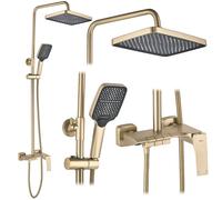 Colonne De Douche Rea Joe Kit De Douche Or Brosse 20,5 X 18 X 123 Cm